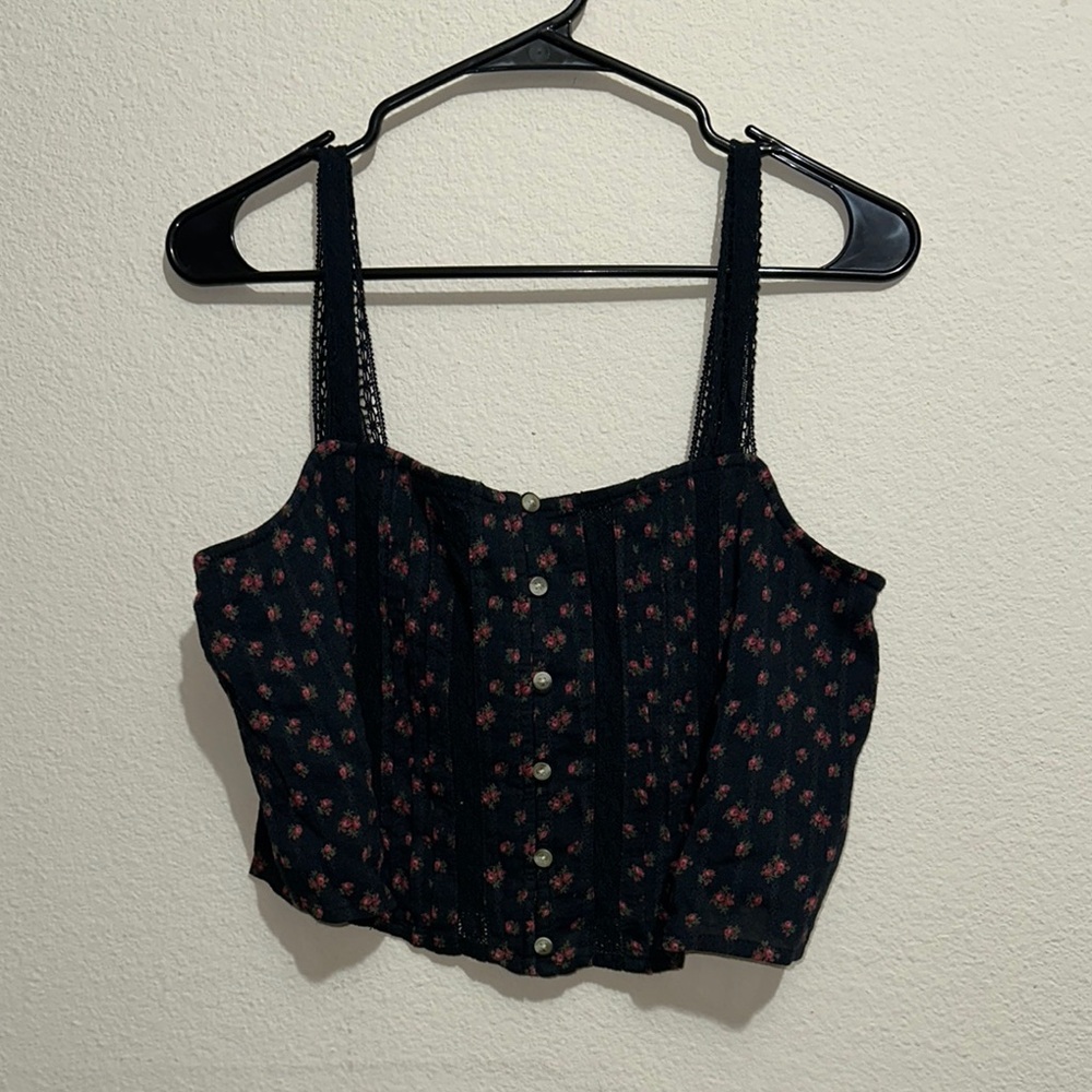 American Eagle Outfitters Blue Sleeveless Bustier Tank Top / box 50 - Picture 2 of 7